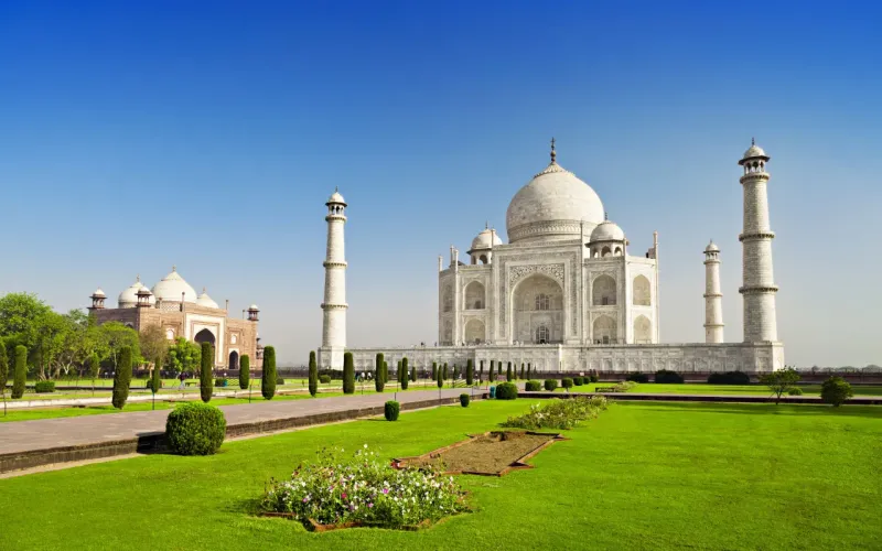 Taj Mahal with garden