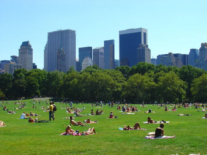 People chilling at Central Park