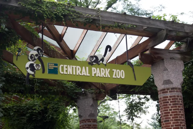 Central Park Zoo Sign