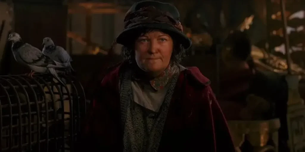 Pigeon Lady scene