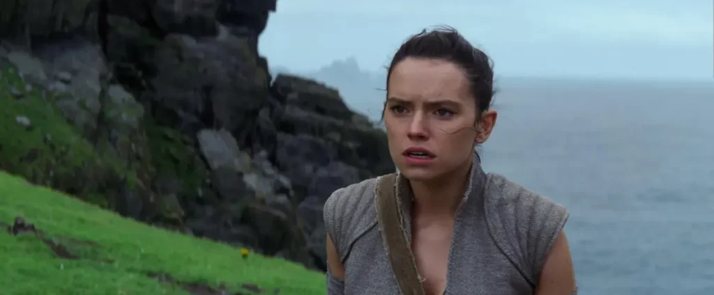 Rey Meets Luke on Ahch-To